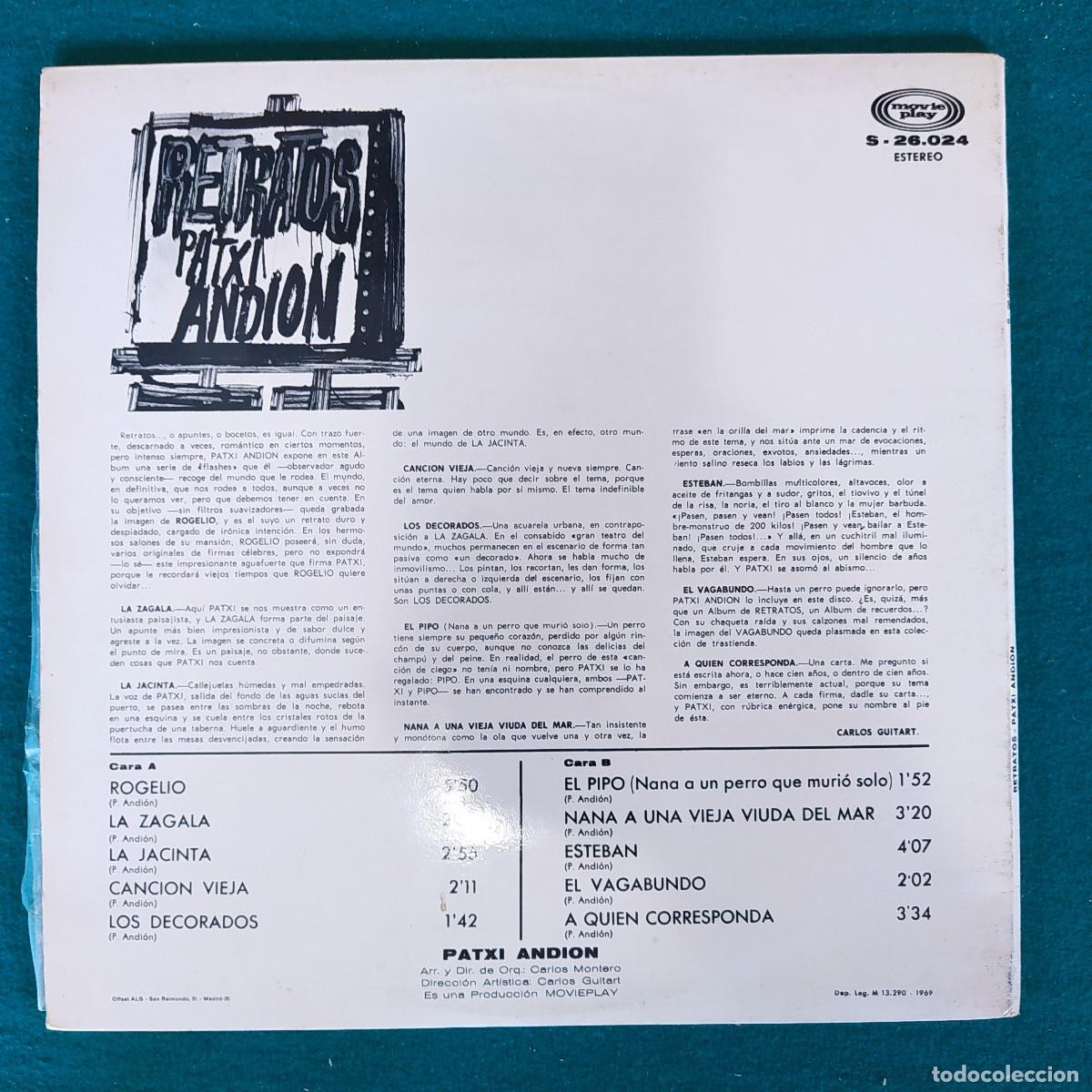Discos de vinilo: Patxi Andi&oacute;n &ndash; Retratos - Foto 2