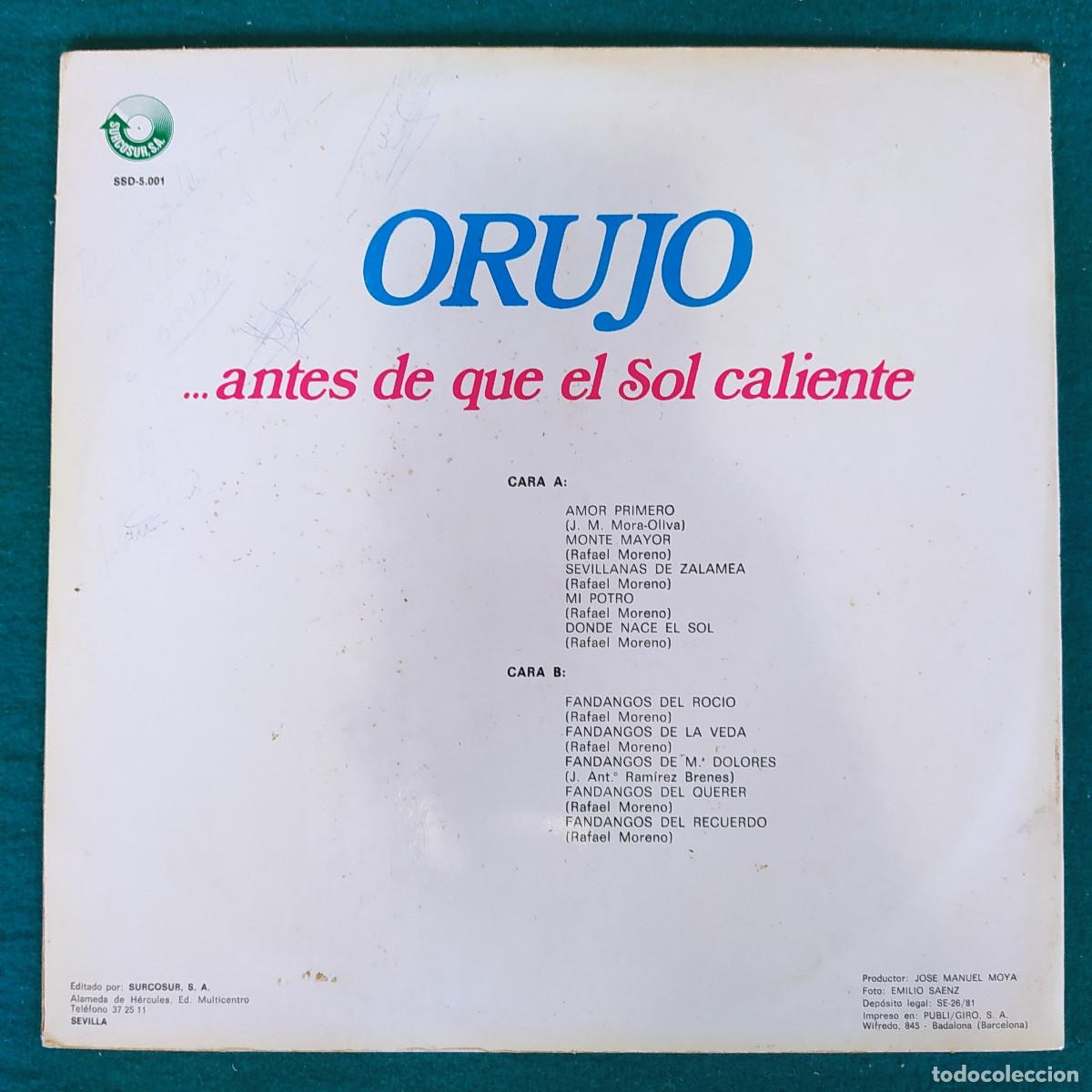 Discos de vinilo: Orujo &ndash; Antes De Que El Sol Caliente - Foto 2