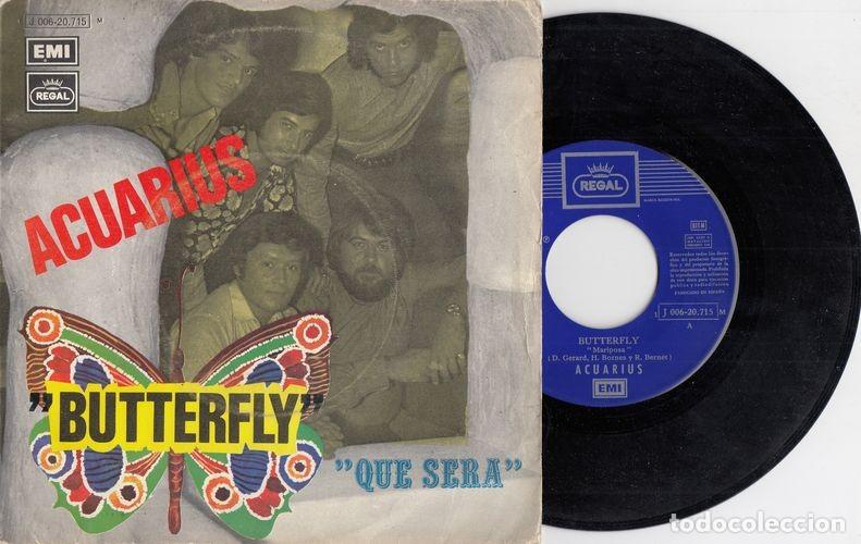 Discos de vinilo: ACUARIUS - BUTTERFLY - SINGLE DE VINILO - C - 2 - Foto 1