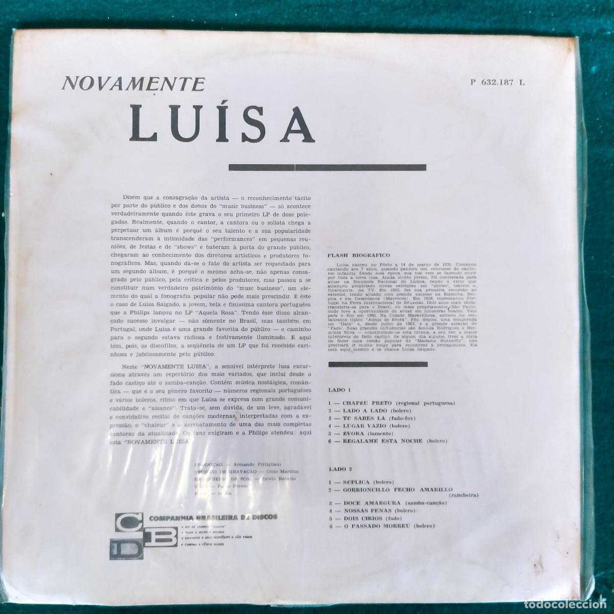 Discos de vinilo: Lu&iacute;sa &ndash; Novamente Lu&iacute;sa - Foto 2