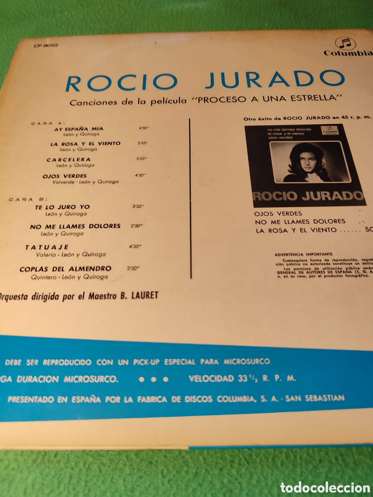 Discos de vinilo: Roc&iacute;o Jurado - Proceso a una estrella - Foto 2