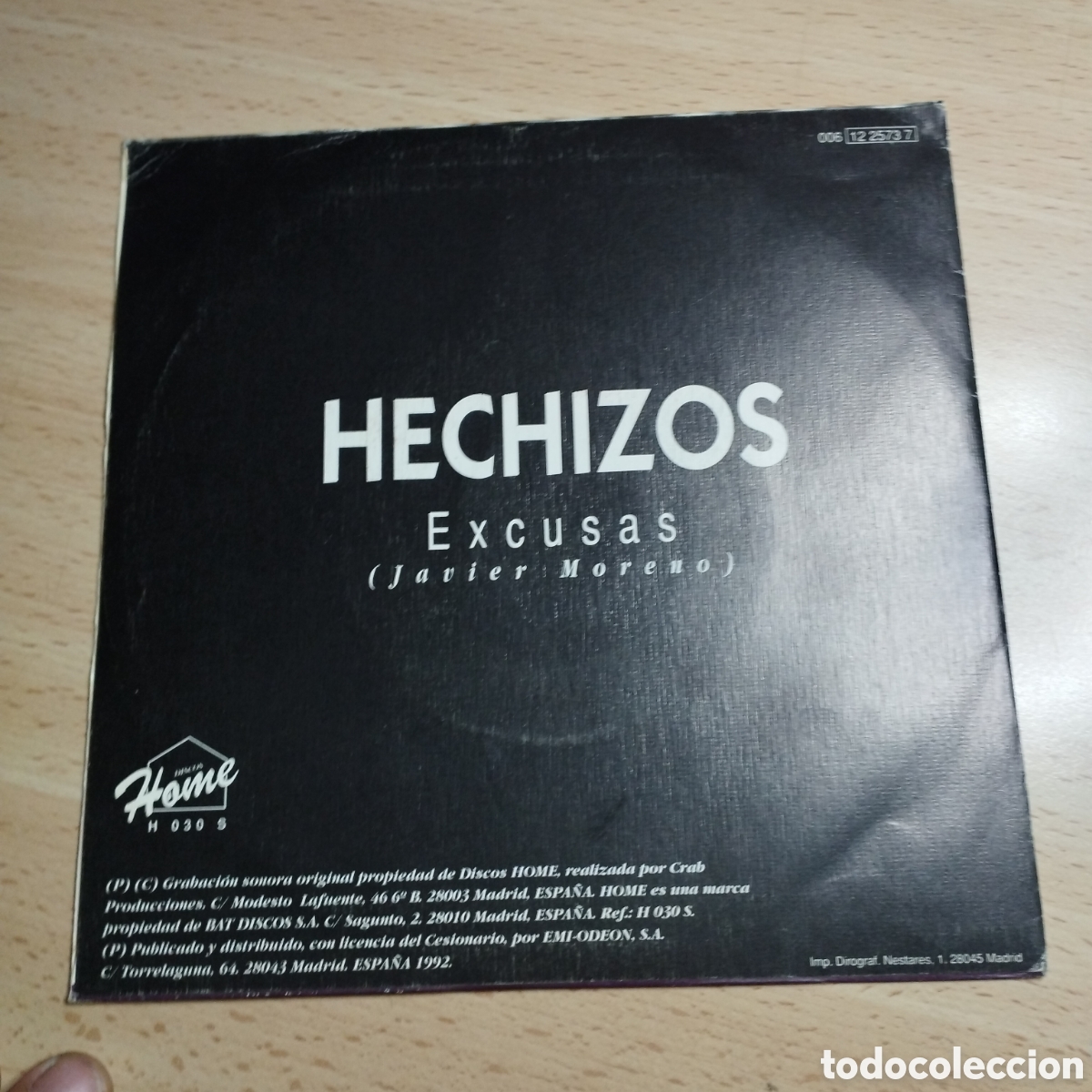 Discos de vinilo: Single 7&rdquo; PROMO. Hechizos 1992 Excusas - Foto 2