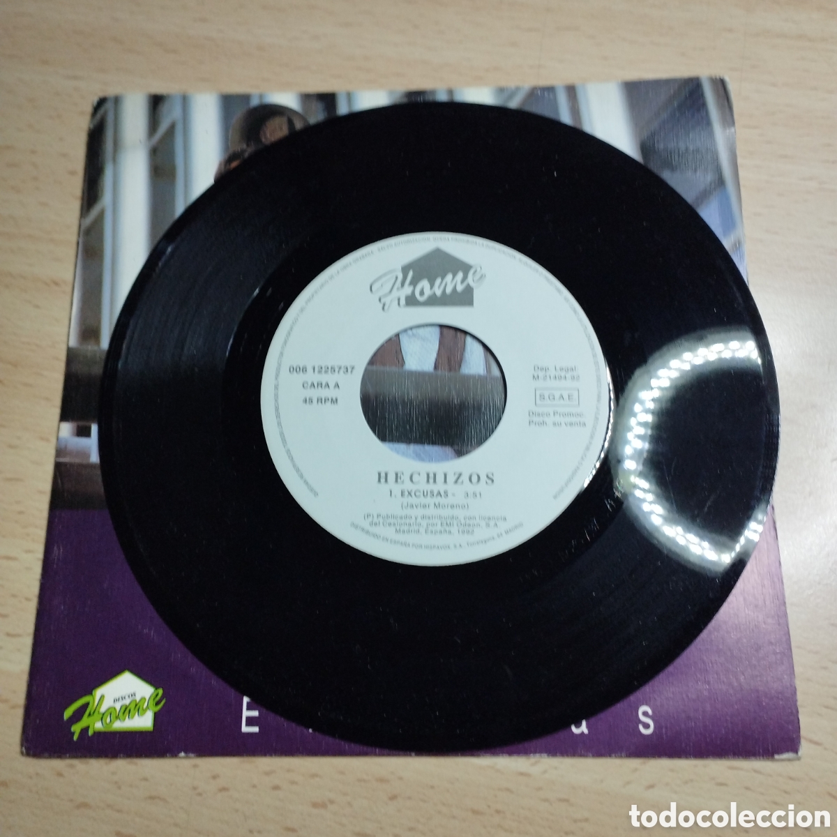 Discos de vinilo: Single 7&rdquo; PROMO. Hechizos 1992 Excusas - Foto 3