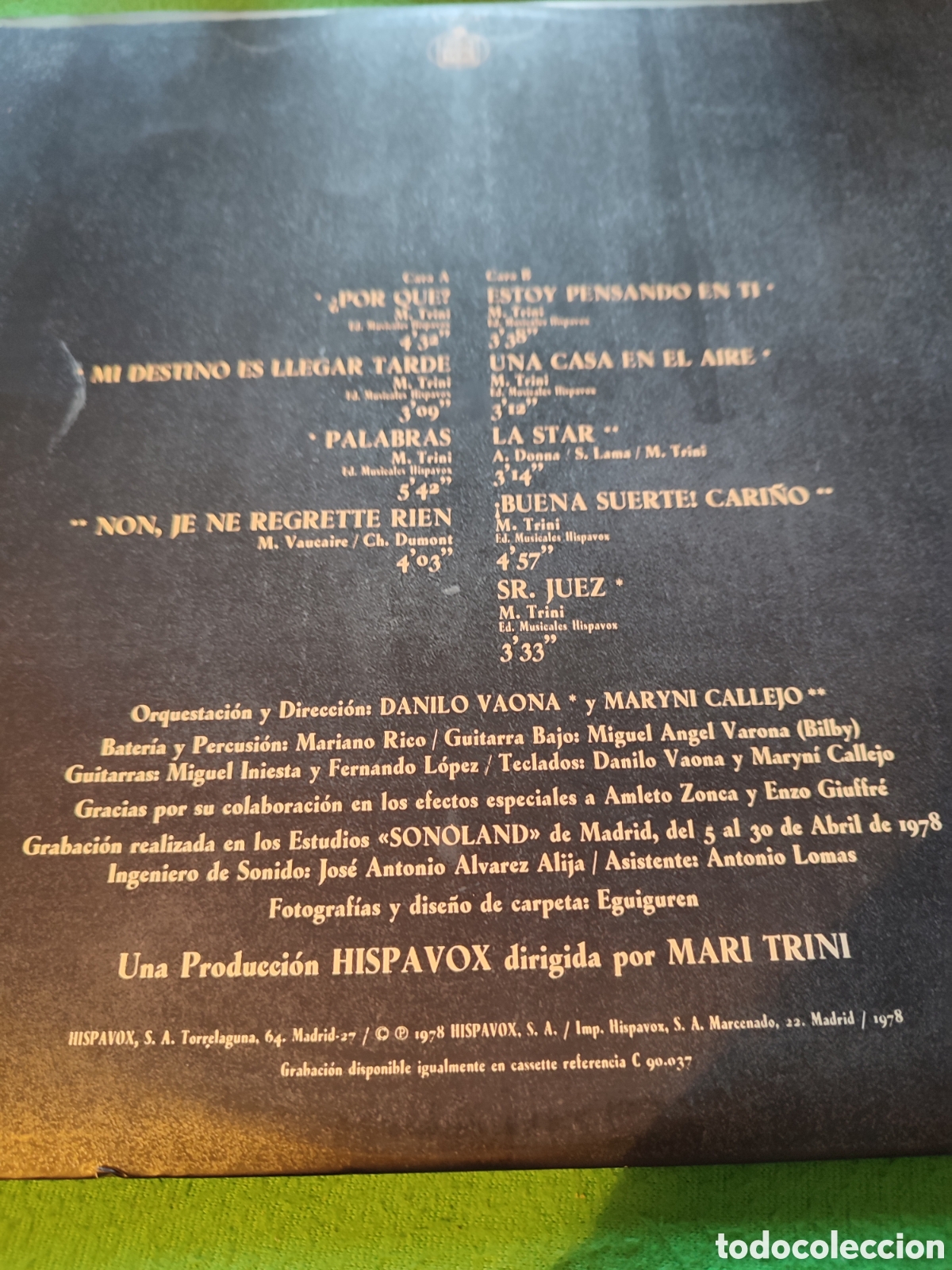 Discos de vinilo: Mari Trini - S&oacute;lo para t&iacute; vinilo Lp - Foto 2