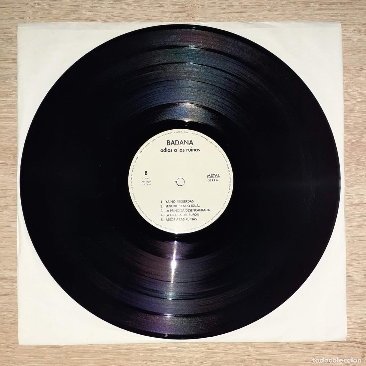 Discos de vinilo: Disco de vinilo de BADANA &rdquo;Adi&oacute;s a las ruinas&rdquo;, 1995 - Foto 8