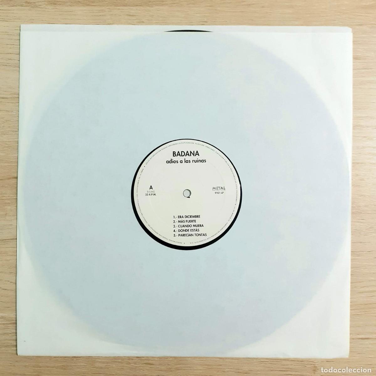 Discos de vinilo: Disco de vinilo de BADANA &rdquo;Adi&oacute;s a las ruinas&rdquo;, 1995 - Foto 11