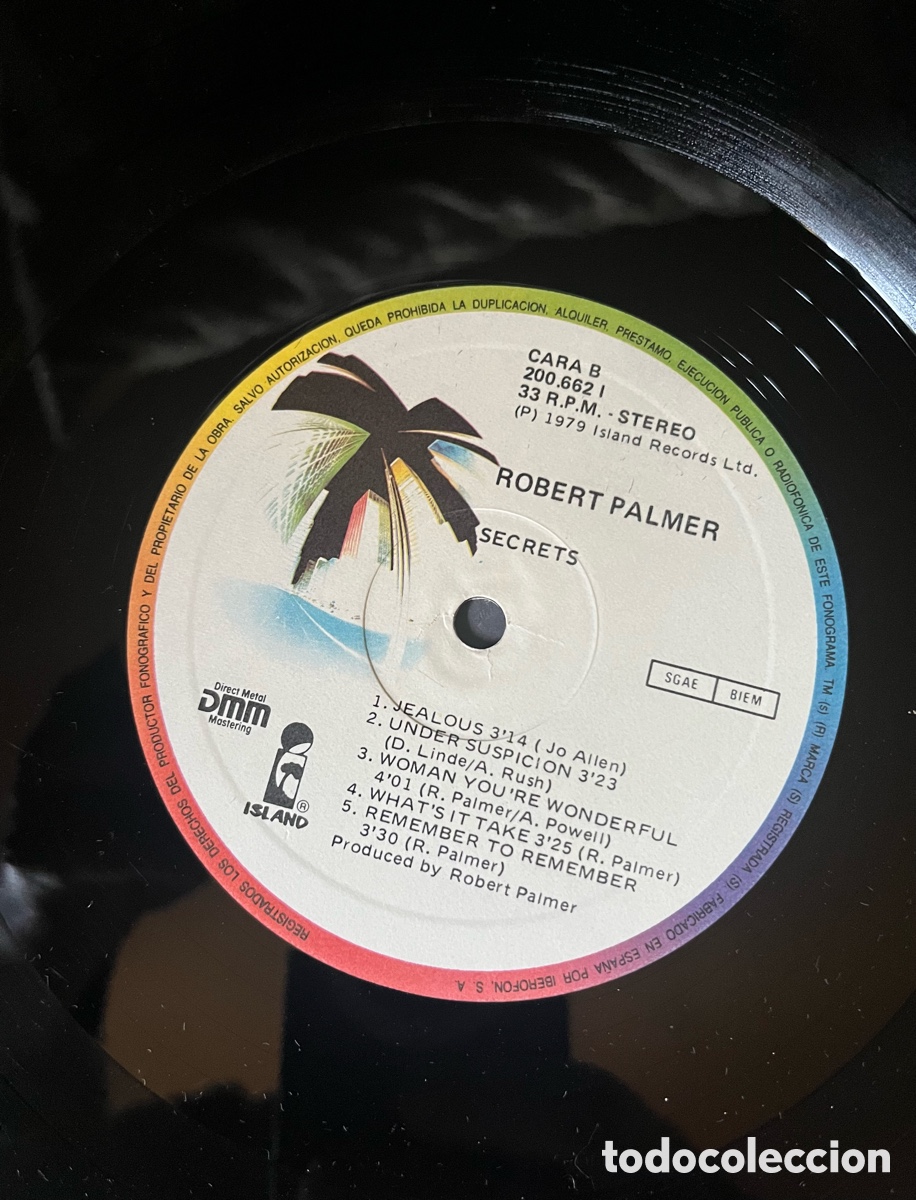 Discos de vinilo: ROBERT PALMER &ldquo; SECRET &ldquo; VINILO COMO NUEVO - Foto 3