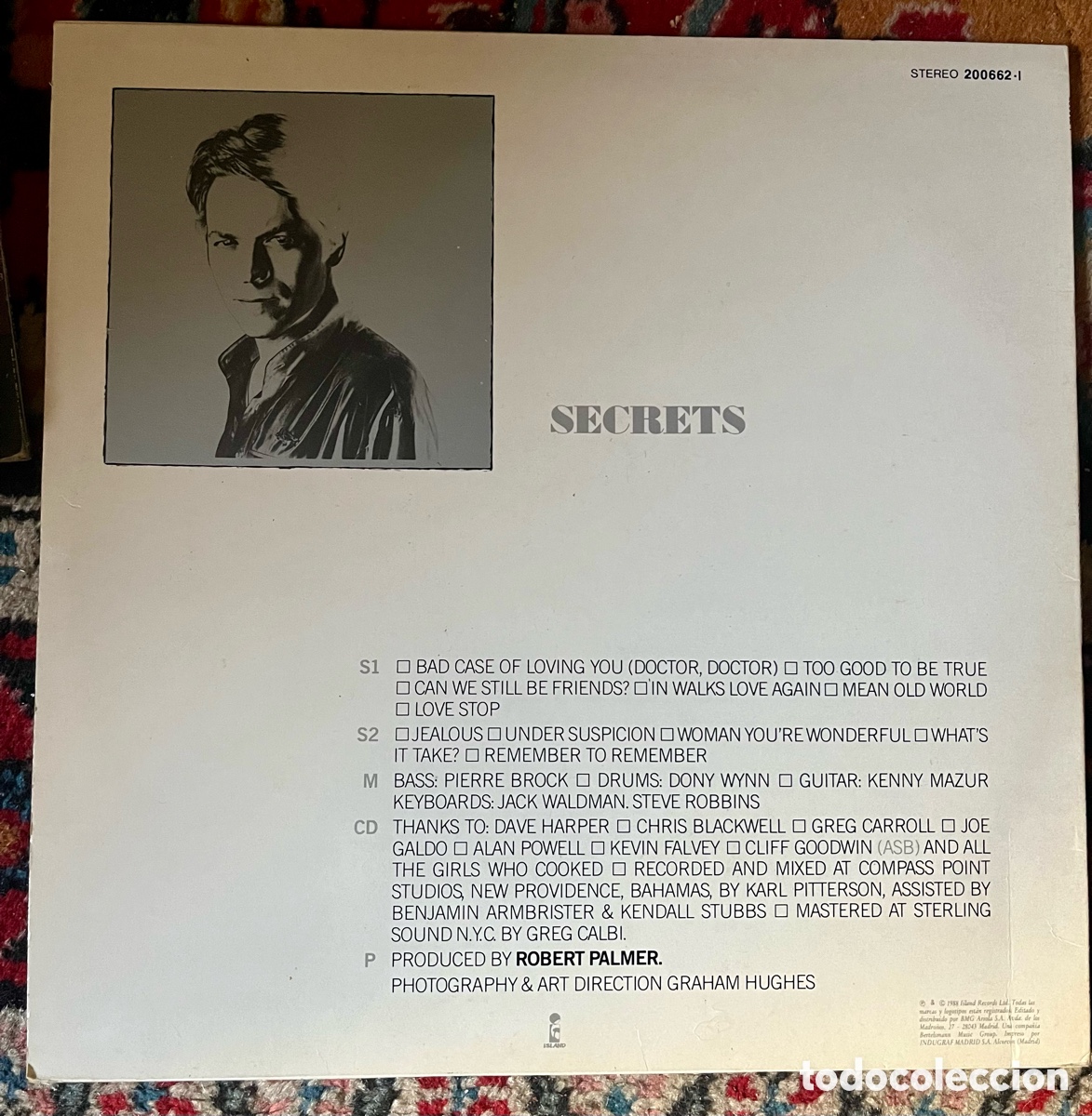 Discos de vinilo: ROBERT PALMER &ldquo; SECRET &ldquo; VINILO COMO NUEVO - Foto 7