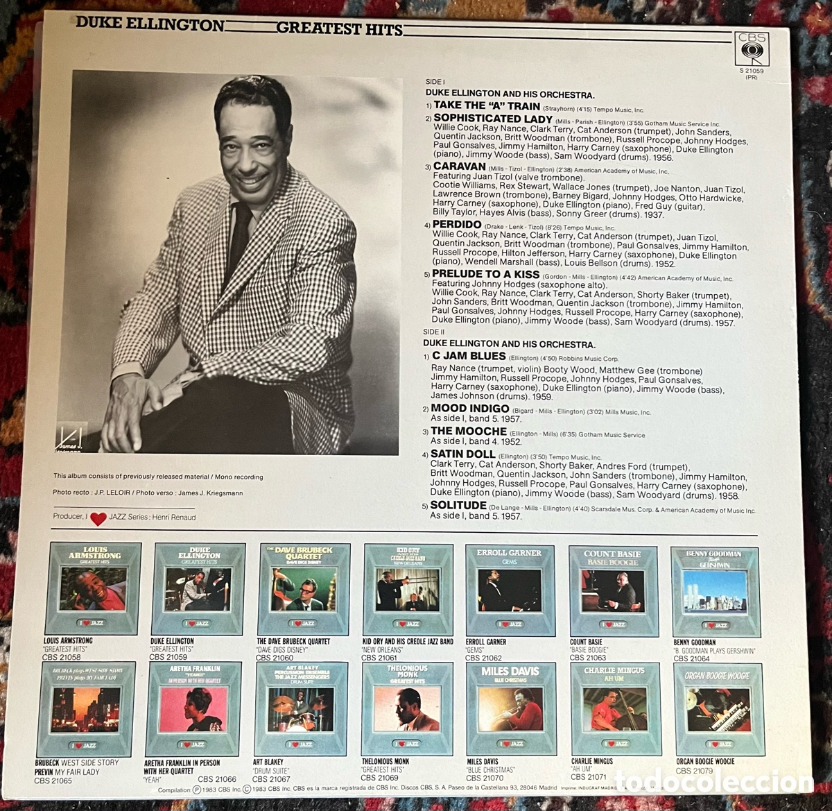 Discos de vinilo: DUKE ELLINGTON- GREATEST HITS - Foto 2