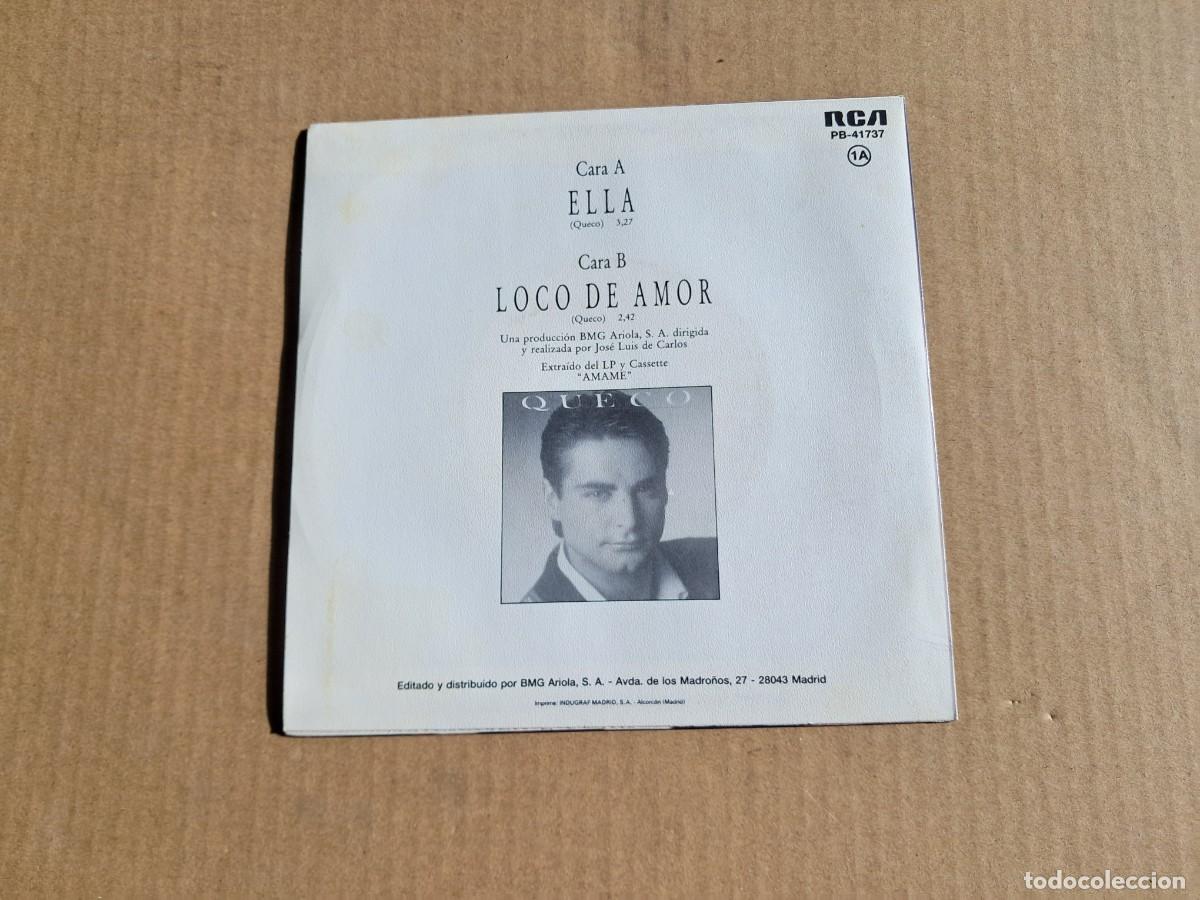Discos de vinilo: QUECO - ELLA SINGLE 1987 - Foto 3
