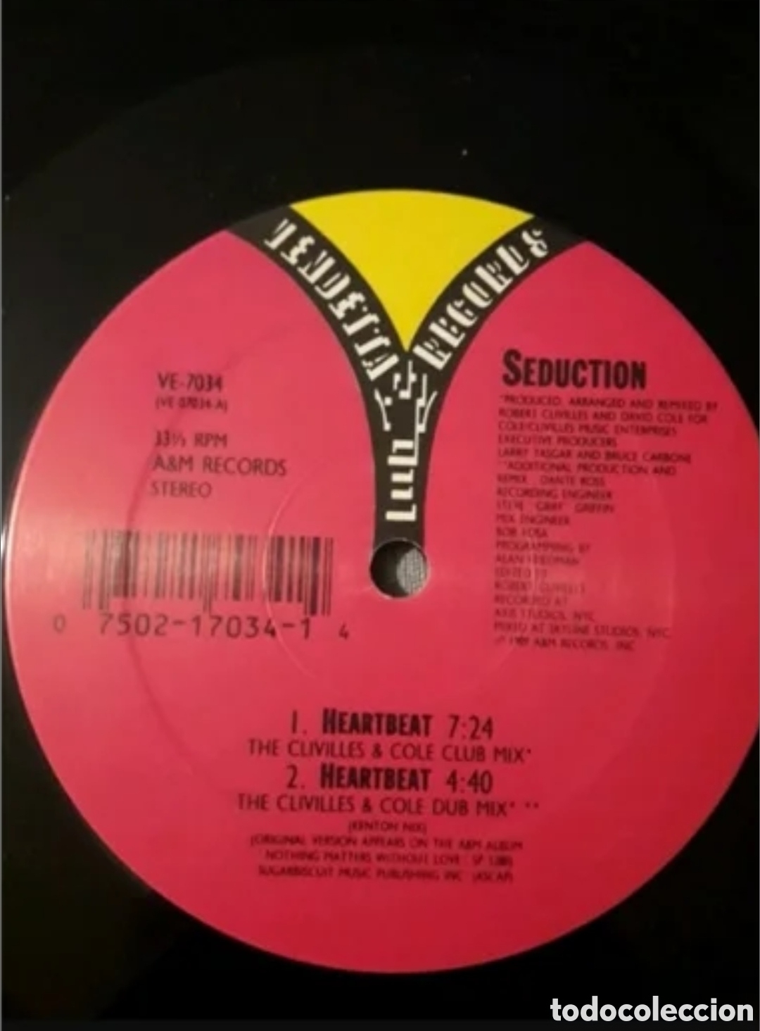 Discos de vinilo: Maxi single Seduction. Heartbeat - Foto 3