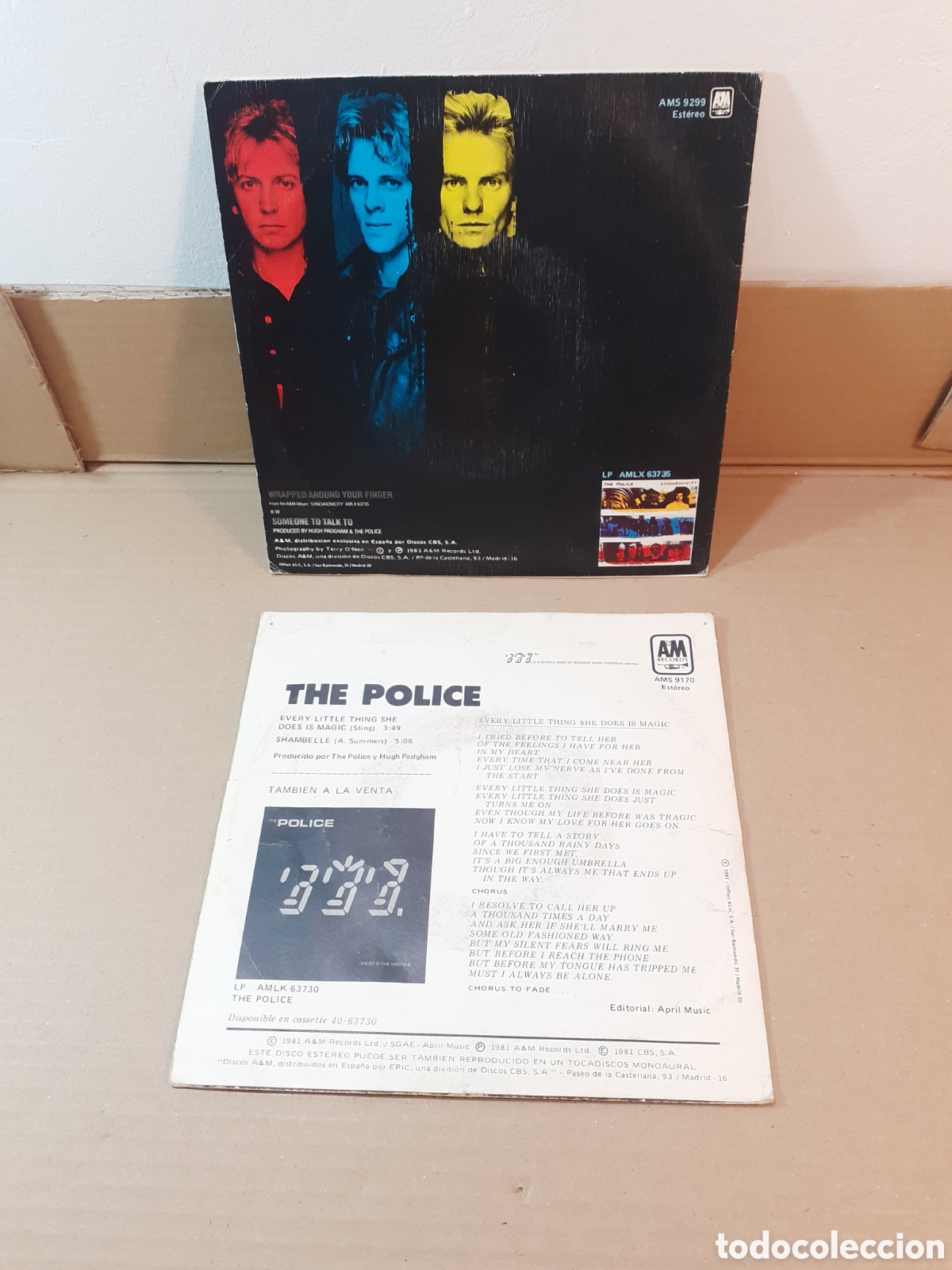 Discos de vinilo: The police. Dos singles. 1981 y 1983. - Foto 2