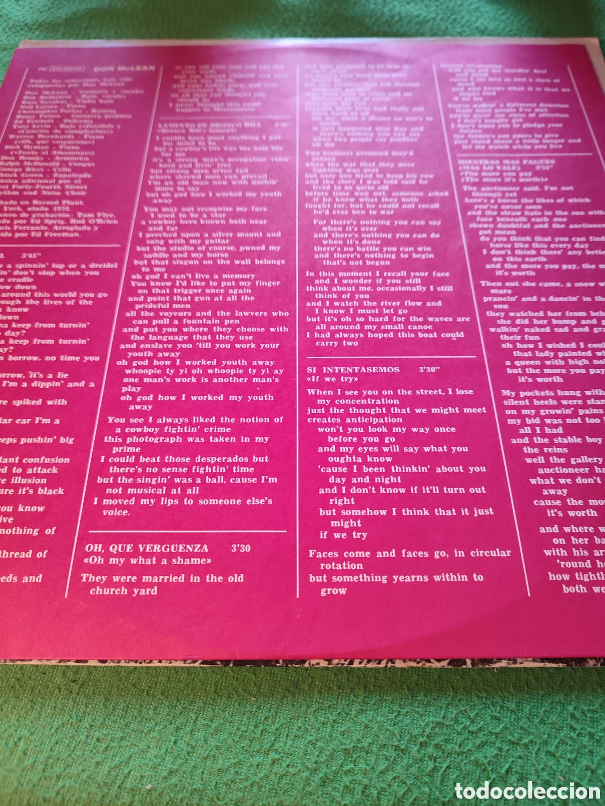Discos de vinilo: Don McLean - Don McLean vinilo Lp - Foto 2
