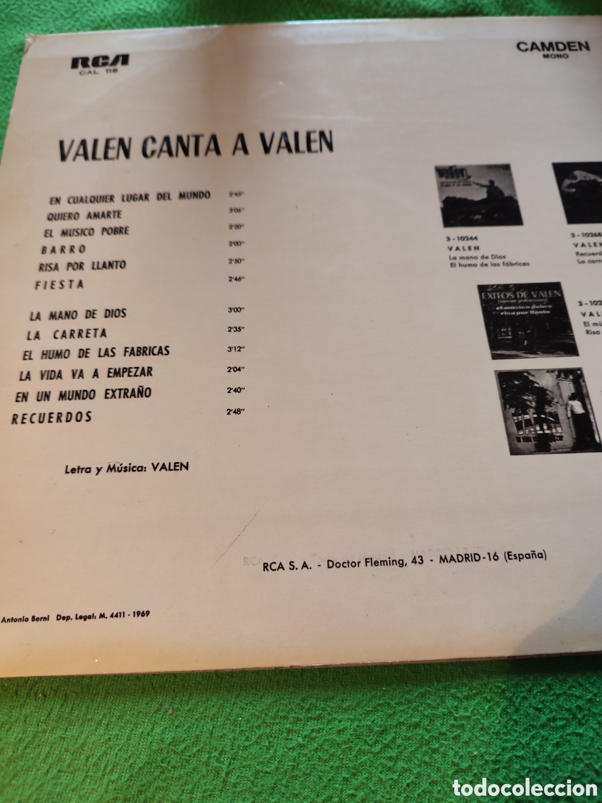 Discos de vinilo: Valen - Canta a Valen vinilo Lp - Foto 2
