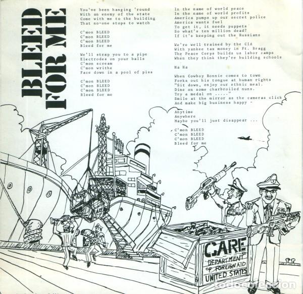 Discos de vinilo: Dead Kennedys &ndash; Bleed For Me - 7&rdquo; - With Insert - 1982 - Statik Records &ndash; STAT 22 - Foto 5