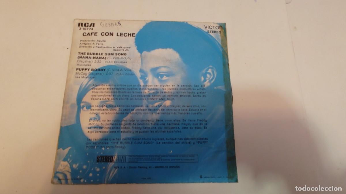 Discos de vinilo: CAFE CON LECHE-SINGLE THE BUBBLE GUM SONG - Foto 2