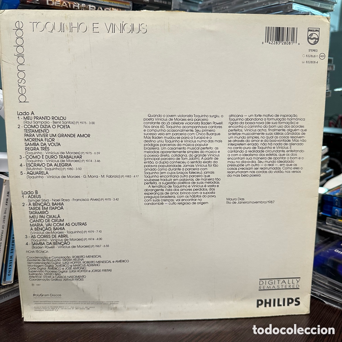 Discos de vinilo: Toquinho & Vinicius - Personalidade (LP) - Foto 2