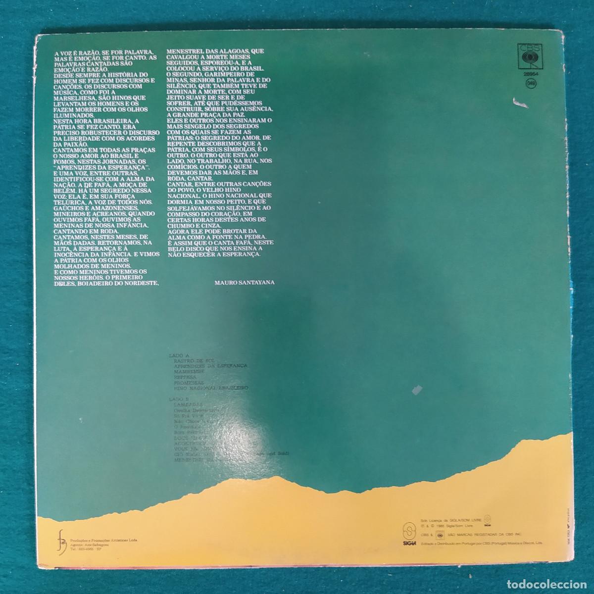 Discos de vinilo: Faf&aacute; &ndash; Aprendizes Da Esperan&ccedil;a - Foto 2