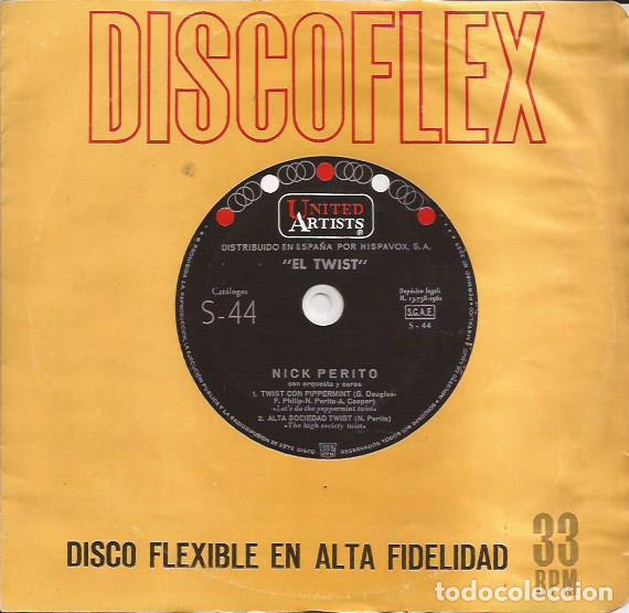 Discos de vinilo: SINGLE FLEXIDISCO NICK PERITO HISPAVOX S 44 PIPPERMINT TWIST 1961 - Foto 1