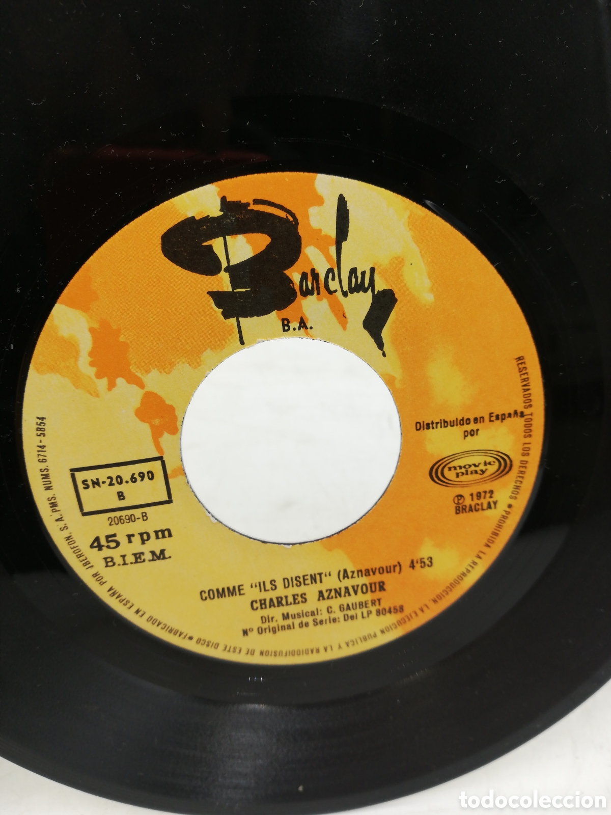 Discos de vinilo: Charles Aznavour. Idiote... Je Taime. - Foto 3