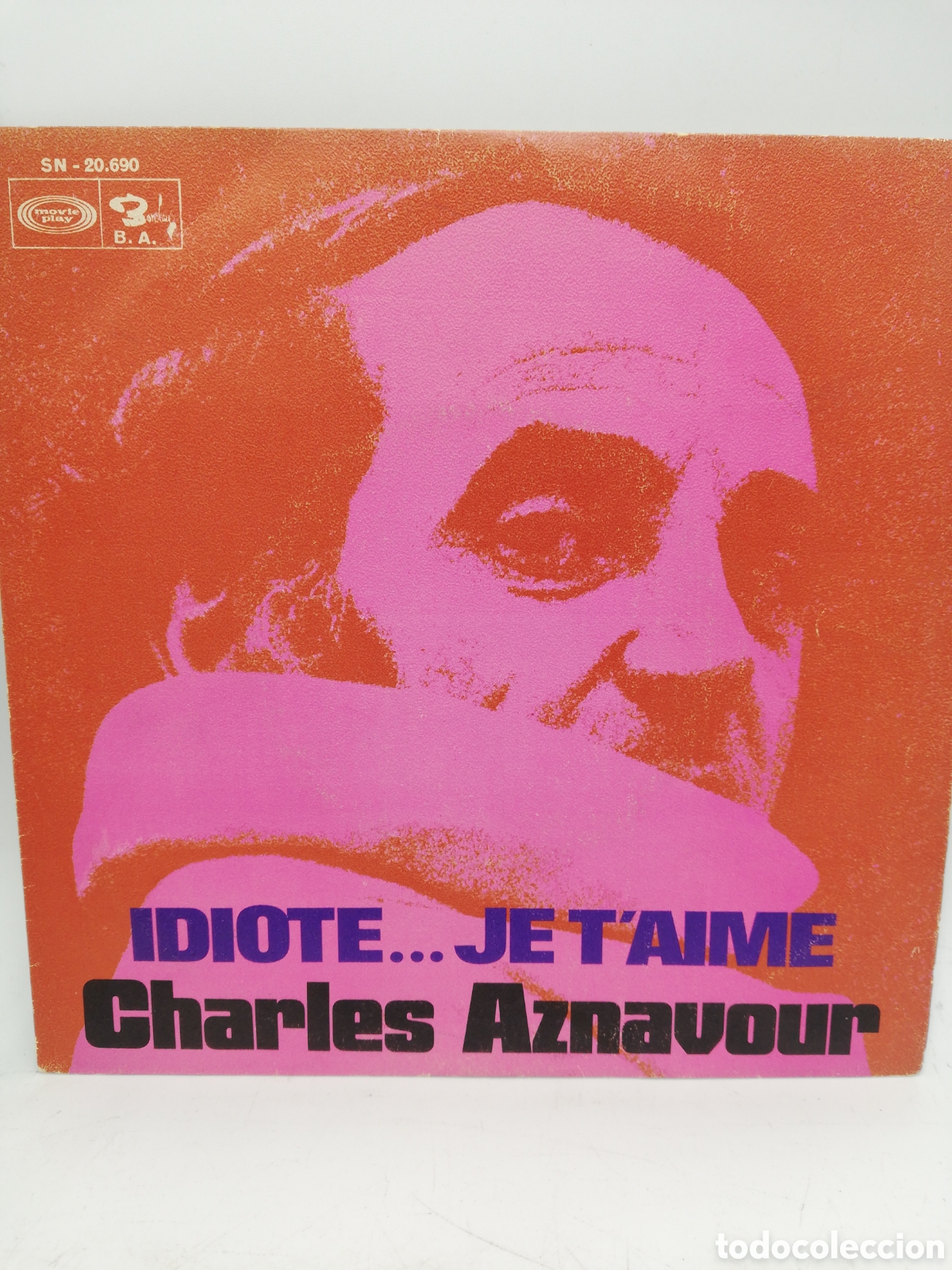 Discos de vinilo: Charles Aznavour. Idiote... Je Taime. - Foto 4