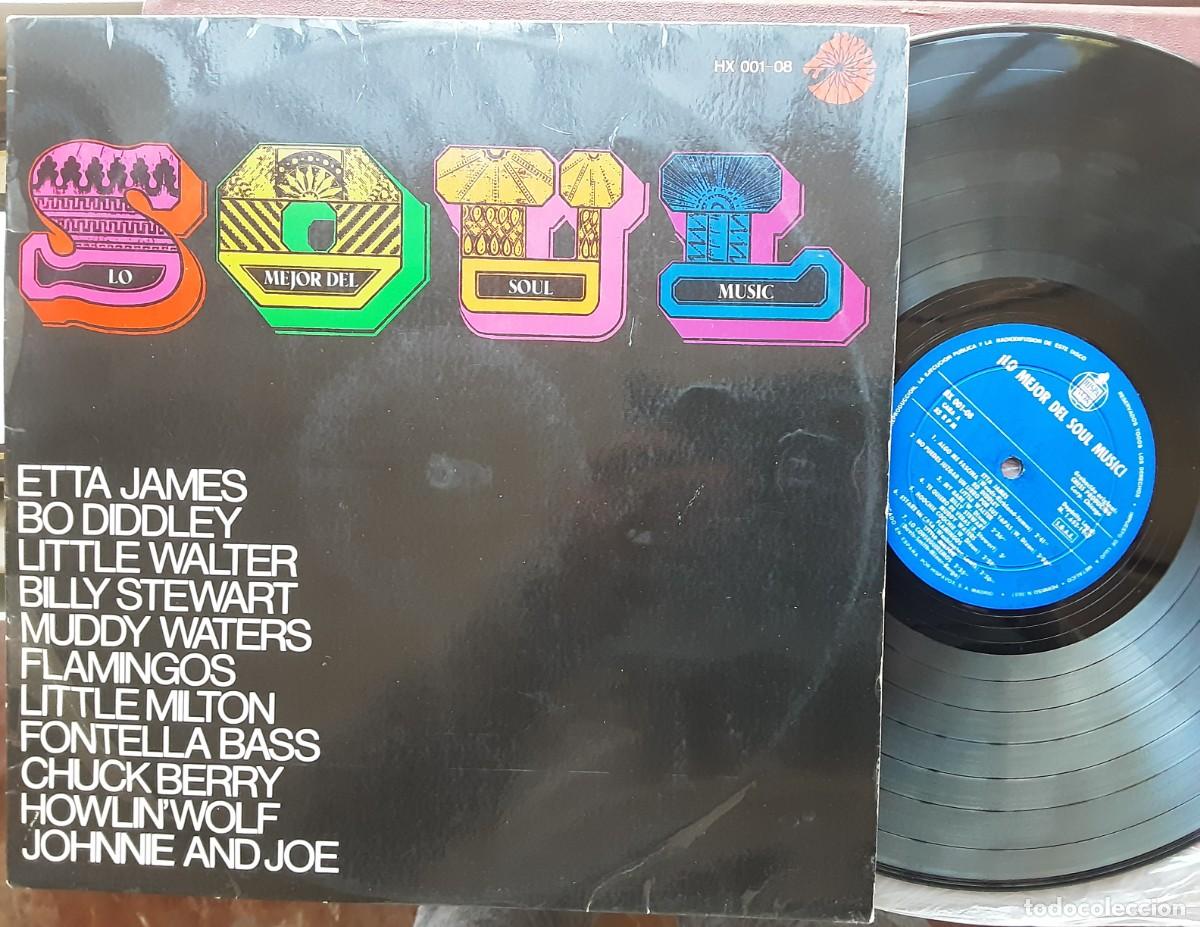 Discos de vinil: Lp Lo mejor del Soul Music, con Etta James, Bo Diddley, Fontella Bass: rescue me, Chuck Berry...