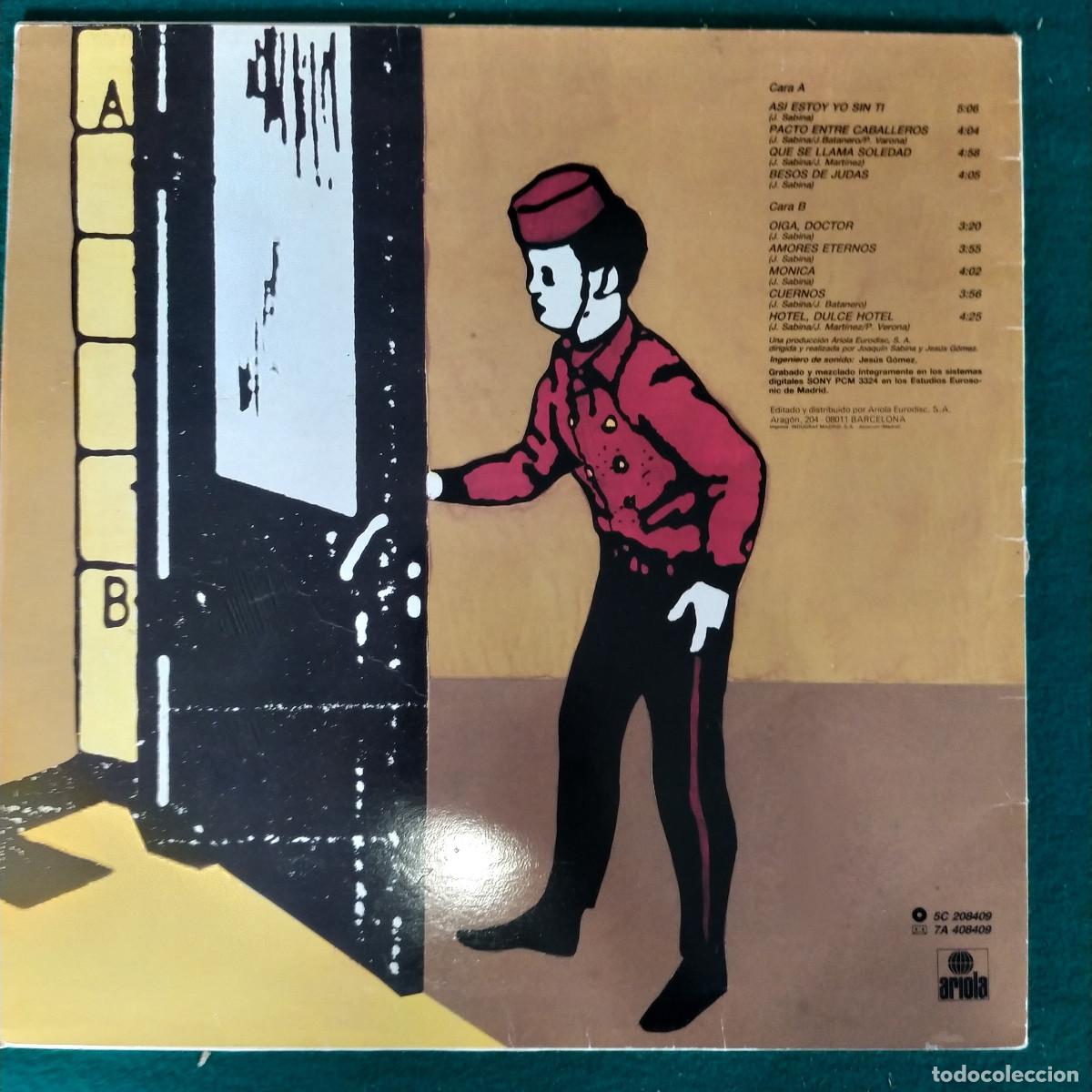 Discos de vinilo: Joaqu&iacute;n Sabina &ndash; Hotel, Dulce Hotel - Foto 2