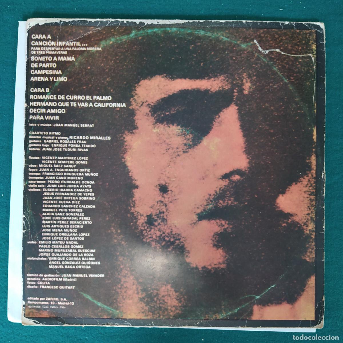 Discos de vinilo: Joan Manuel Serrat &ndash; Joan Manuel Serrat - Foto 2