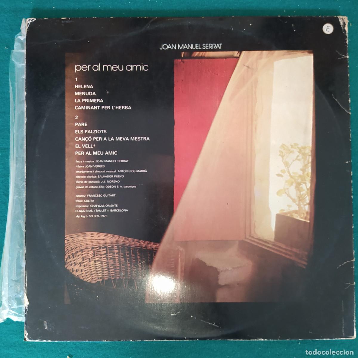 Discos de vinilo: Joan Manuel Serrat &ndash; Per Al Meu Amic - Foto 2