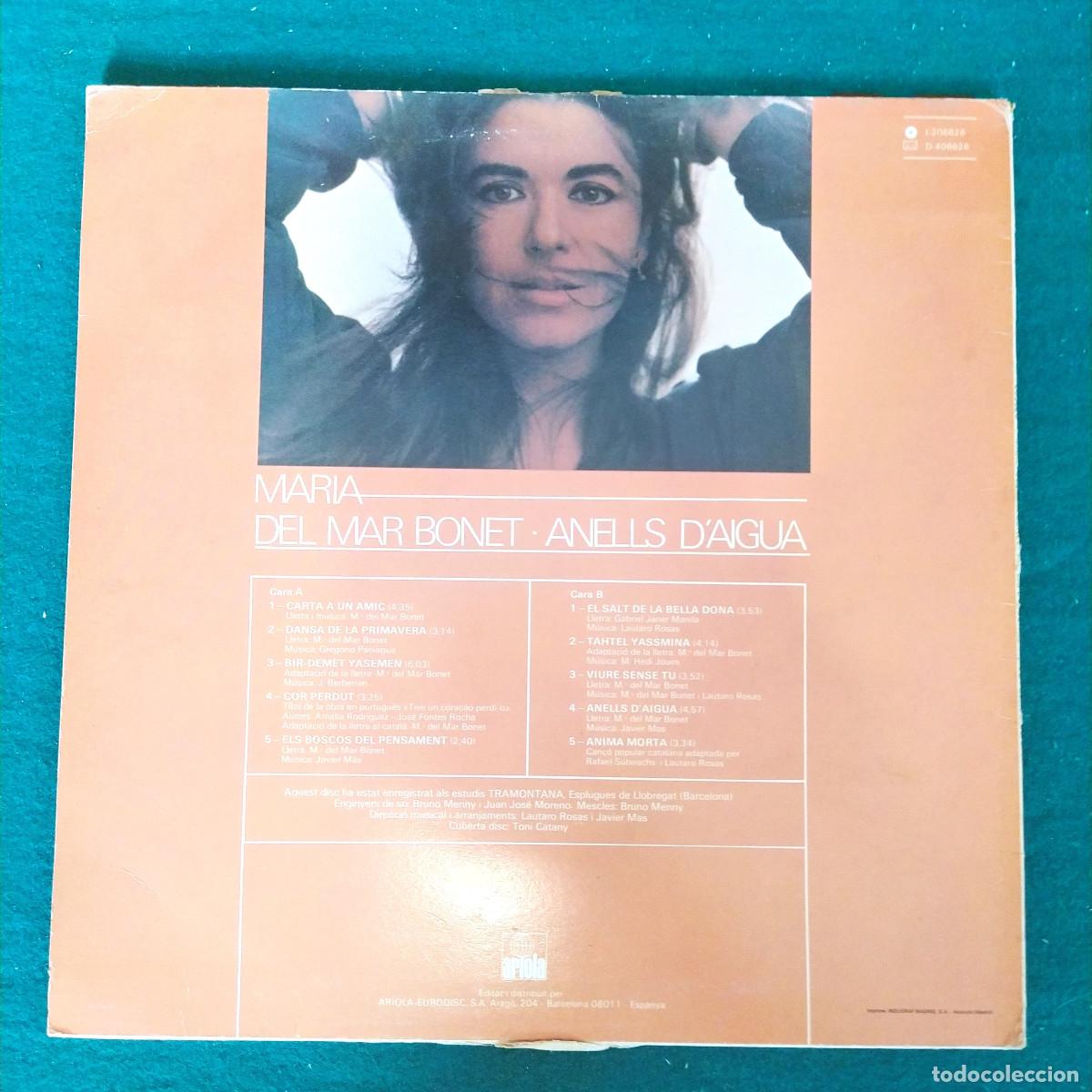 Discos de vinilo: Maria Del Mar Bonet &ndash; Anells Daigua - Foto 2