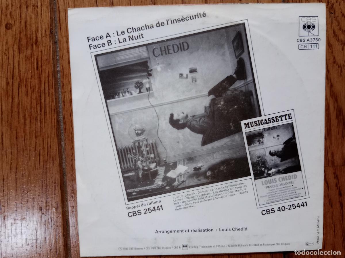 Discos de vinilo: Louis Chedid - le chacha de linsecurite + la nuit - Foto 2