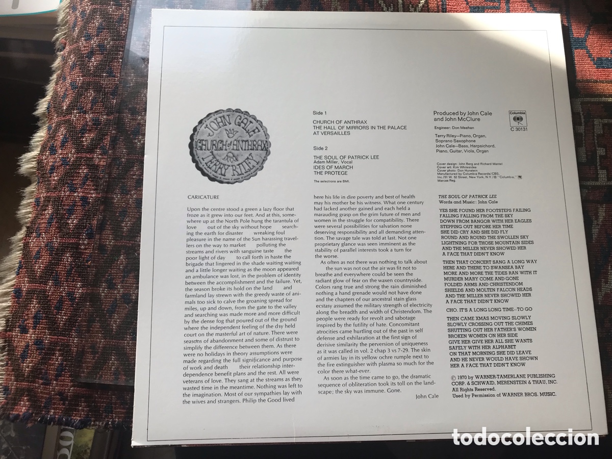 Discos de vinilo: Church anthrax. Terry Riley, John Cale - Foto 4