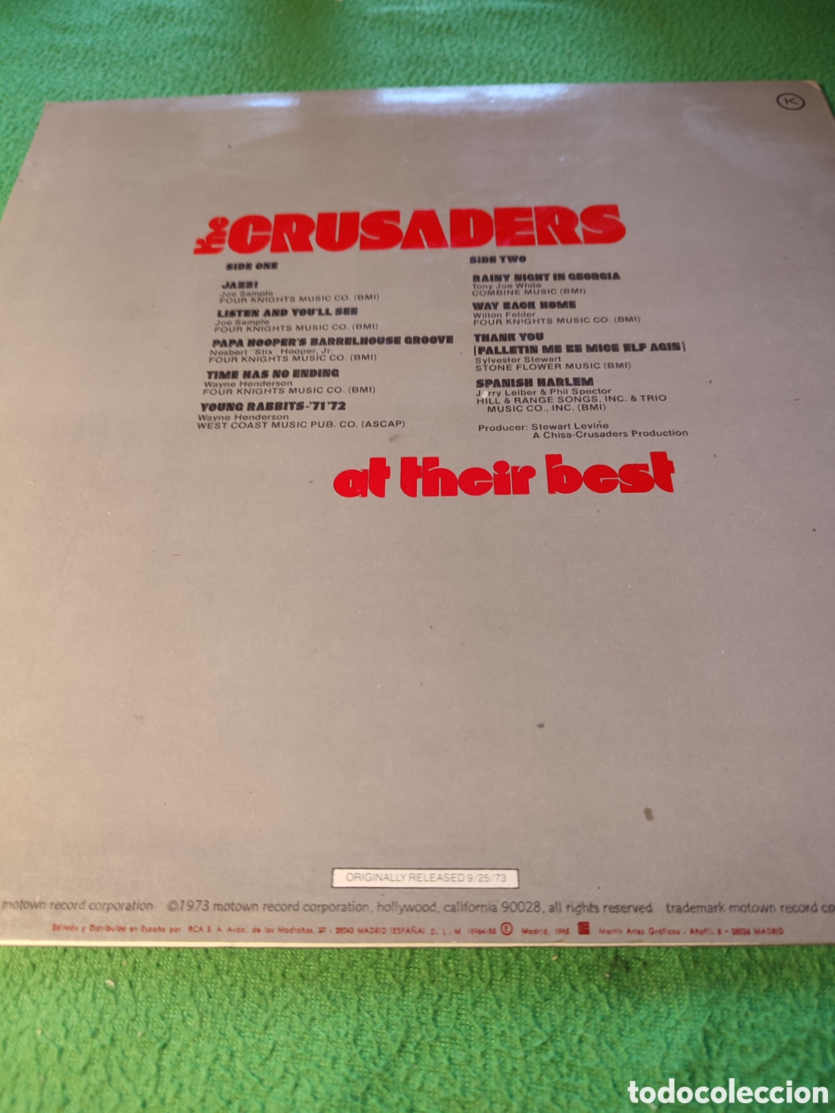 Discos de vinilo: The Crusaders - At the Best vinilo Lp - Foto 2