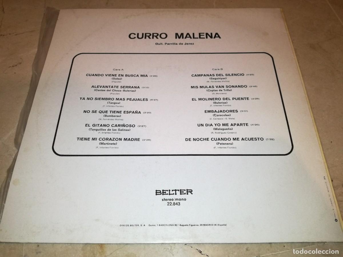 Discos de vinilo: CURRO MALENA-ORIGINAL 1974-BELTER-LP - Foto 2