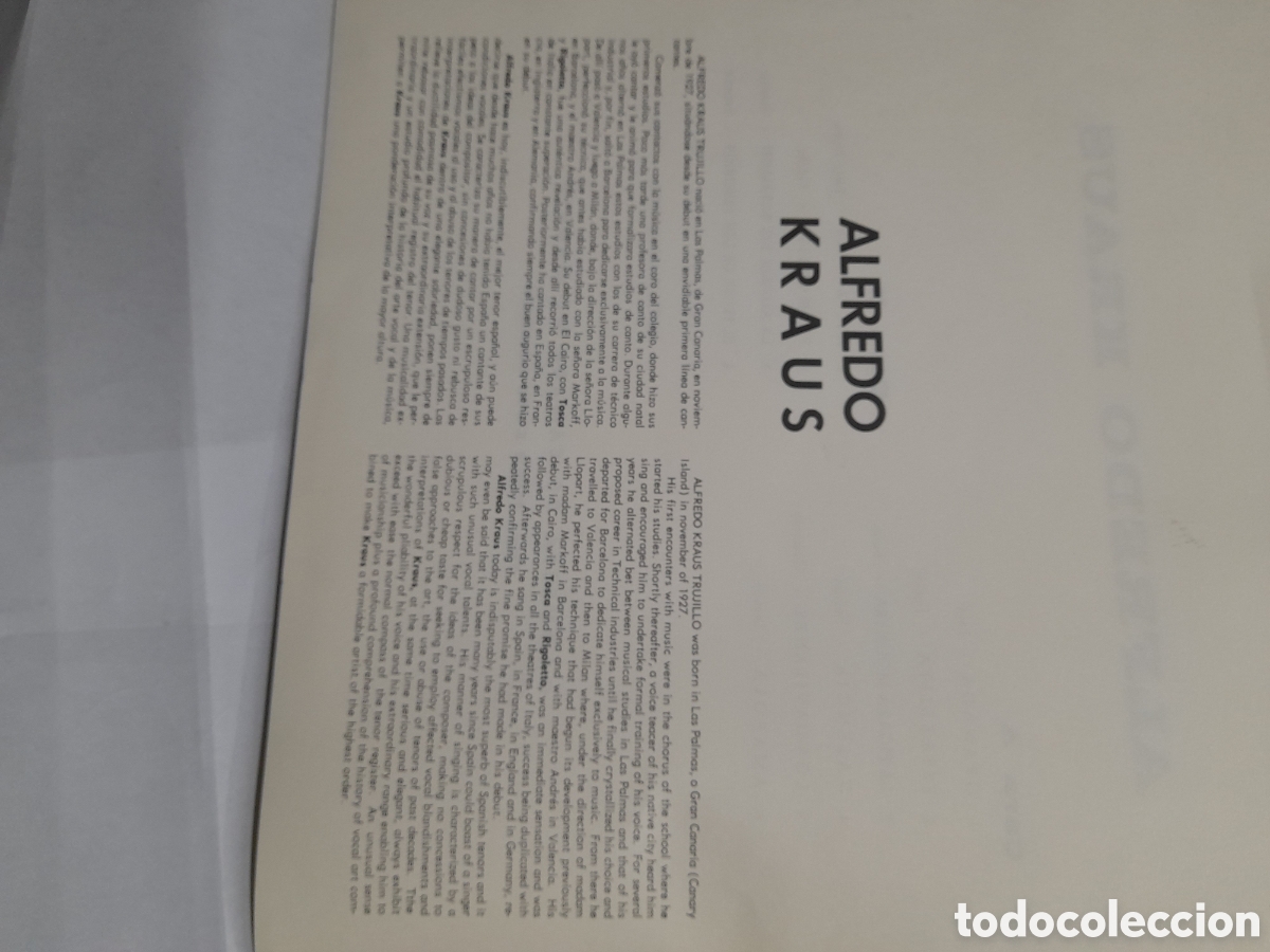 Discos de vinilo: ALFREDO KRAUS. Grandes Canciones de SIEMPRE - Foto 3