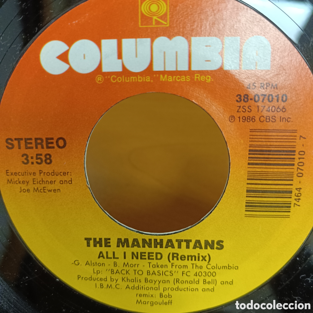Discos de vinilo: The Manhattans &lrm;&ndash; All I Need (Remix) - Foto 1
