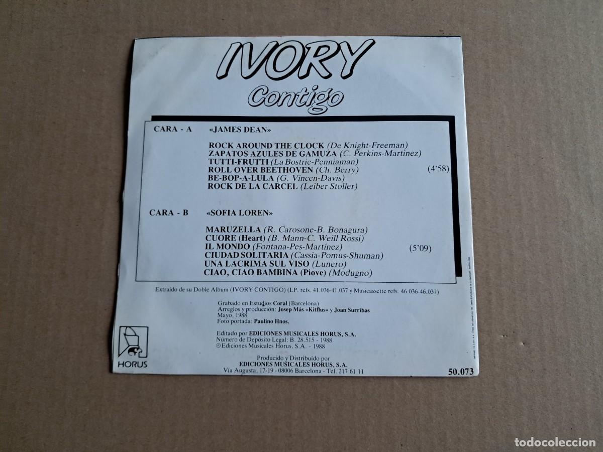 Discos de vinilo: IVORY - CONTIGO SINGLE 1988 - Foto 4
