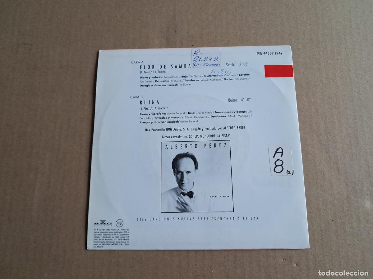 Discos de vinilo: ALBERTO PEREZ - FLOR DE SAMBA SINGLE 1990 - Foto 3