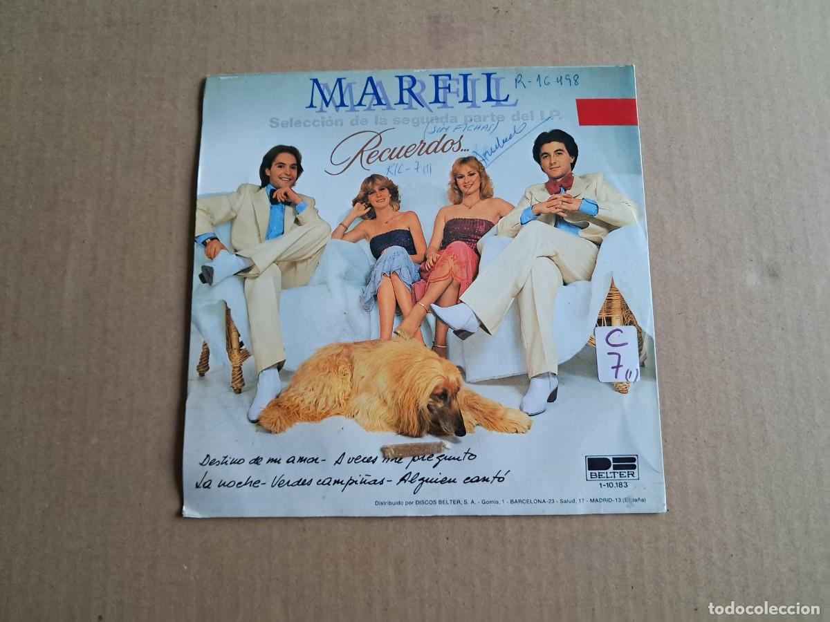 Discos de vinilo: MARFIL - RECUERDOS SINGLE 1981 - Foto 3