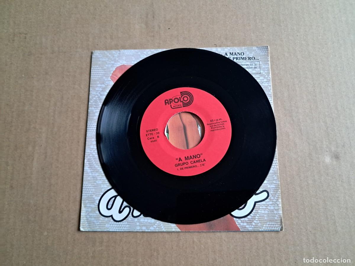Discos de vinilo: GRUPO CANELA - A MANO SINGLE 1983 - Foto 2