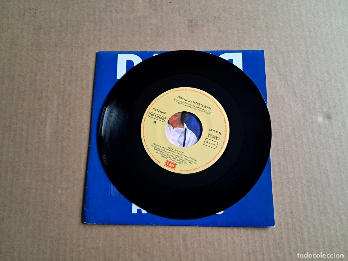 Discos de vinilo: DAVID SANTISTEBAN - REBELDE SINGLE 1992 - Foto 2