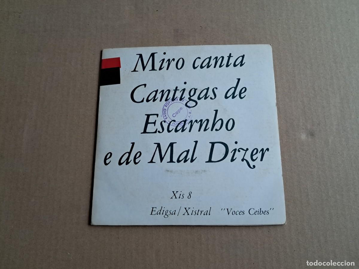 Discos de vinilo: MIRO - MIRO CANTA CANTIGAS DE ESCARNHO E DE MAL DIZER SINGLE 1969 FOLK - Foto 1