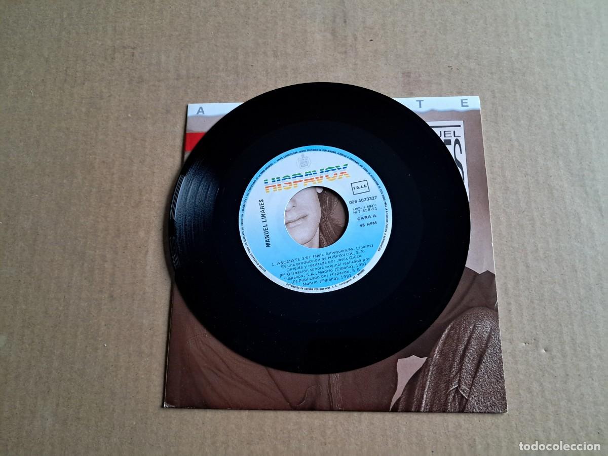 Discos de vinilo: MANUEL LINARES - ASOMATE SINGLE 1991 - Foto 2