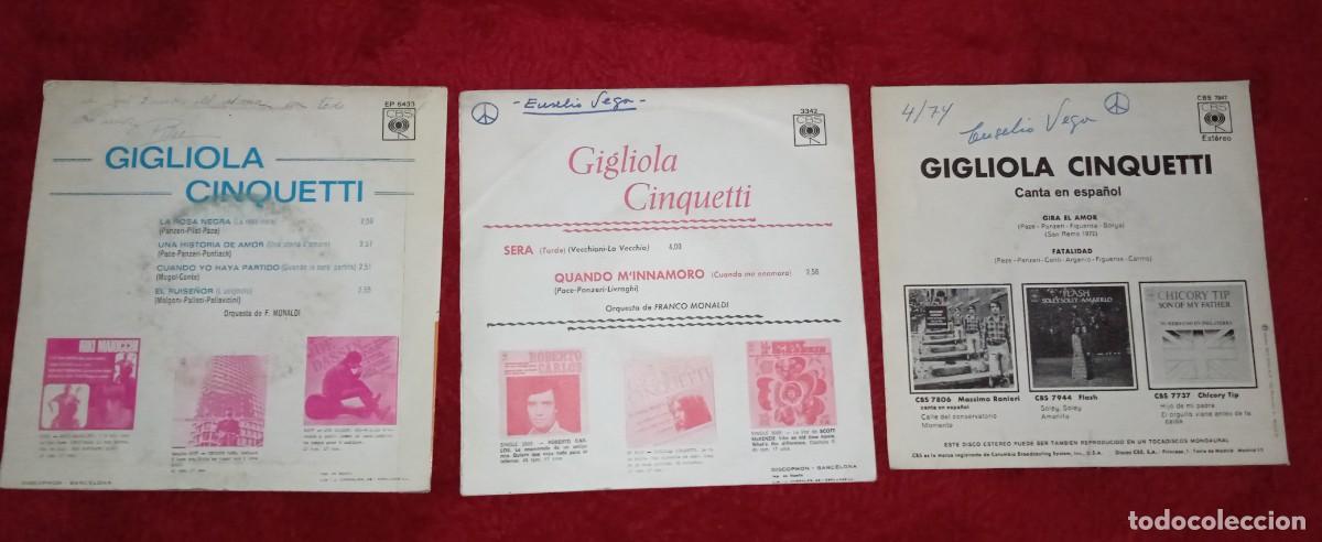 Discos de vinilo: Discos Gigliola CInquetti Ep singles lote - Foto 2
