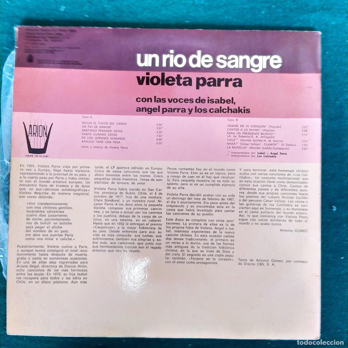 Discos de vinilo: Violeta Parra &ndash; Un Rio De Sangre - Foto 2