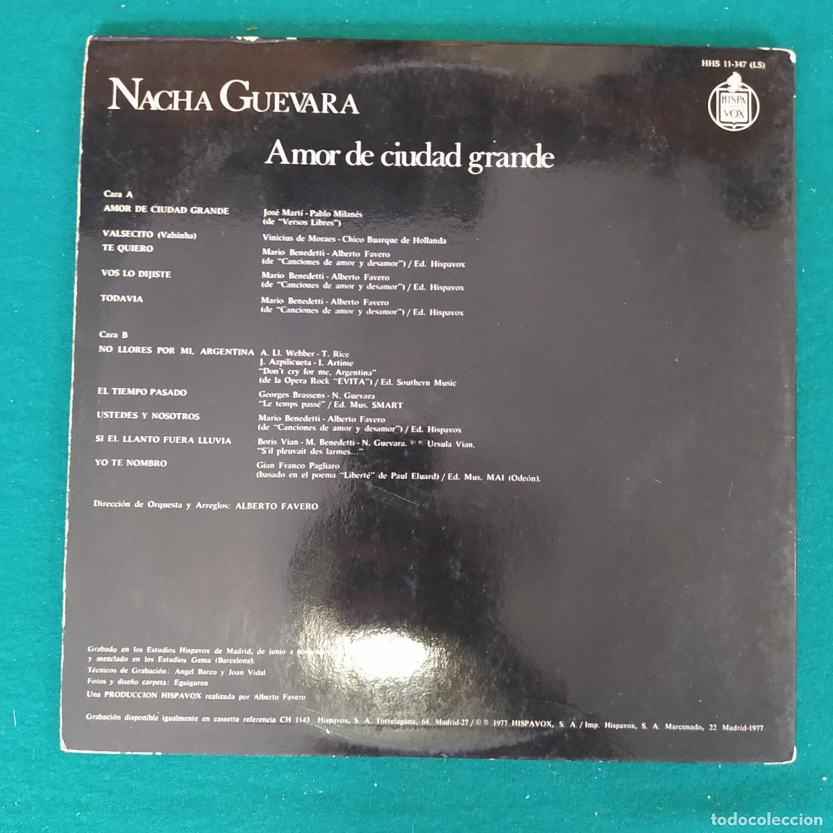 Discos de vinilo: Nacha Guevara &ndash; Amor De Ciudad Grande - Foto 2