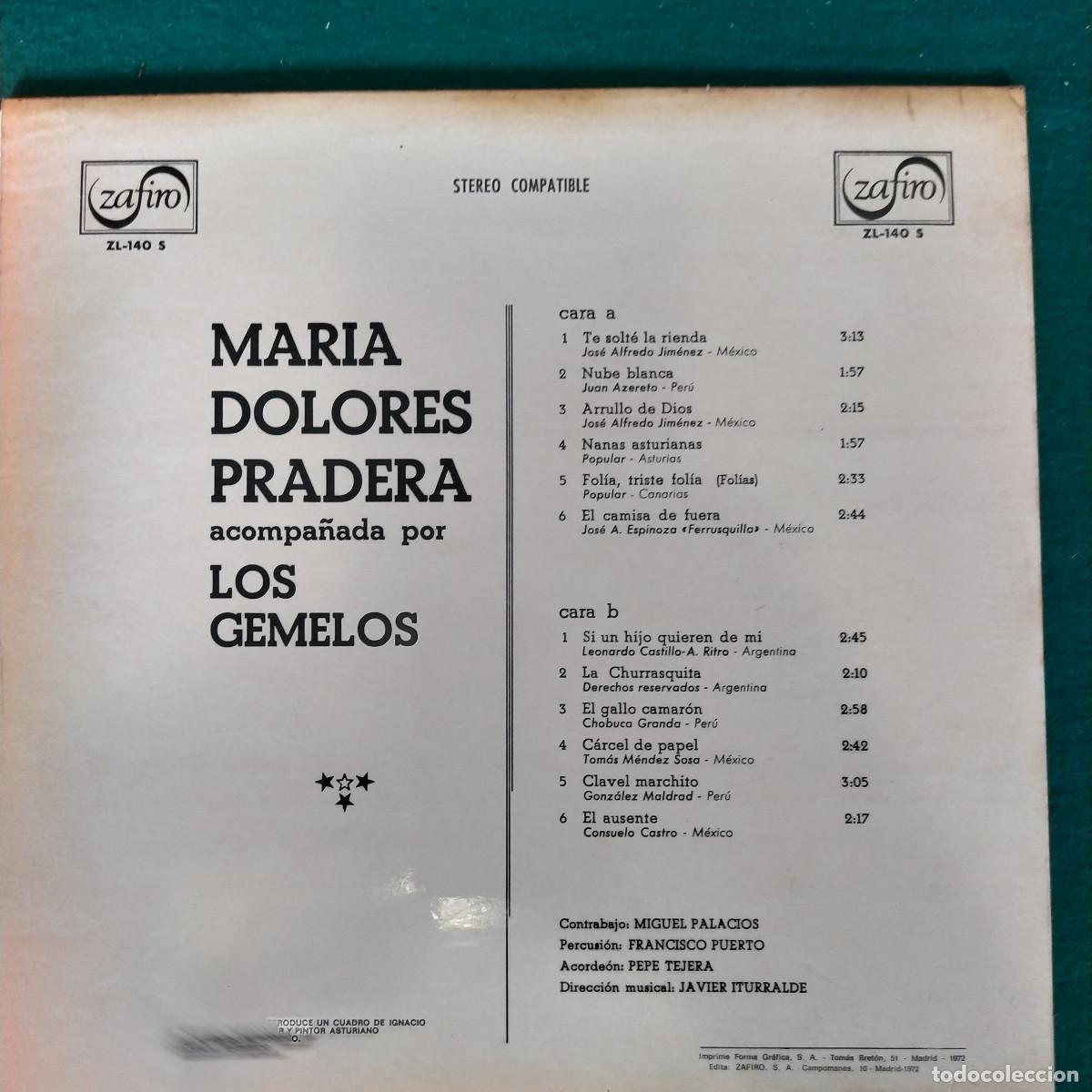 Discos de vinilo: Maria Dolores Pradera, Los Gemelos - Foto 2