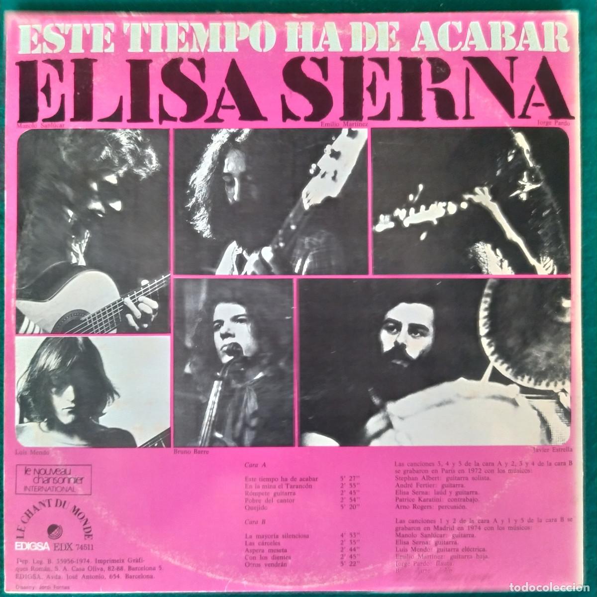 Discos de vinilo: Elisa Serna &ndash; Este Tiempo Ha De Acabar - Foto 2