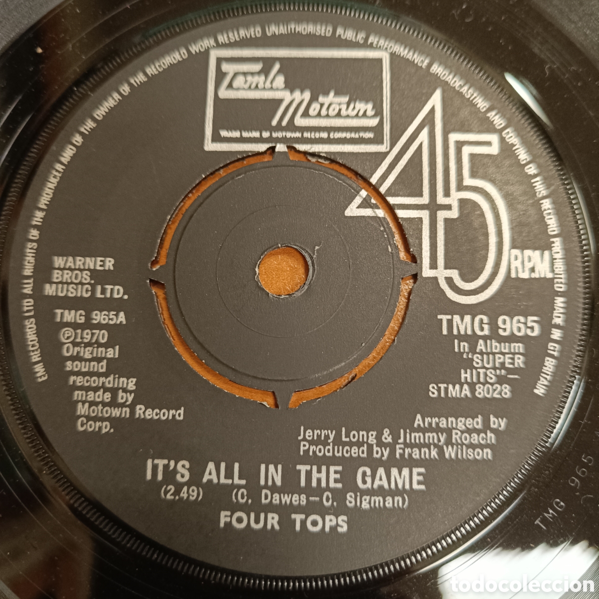 Discos de vinilo: Four Tops &lrm;&ndash; Its All In The Game - Foto 1