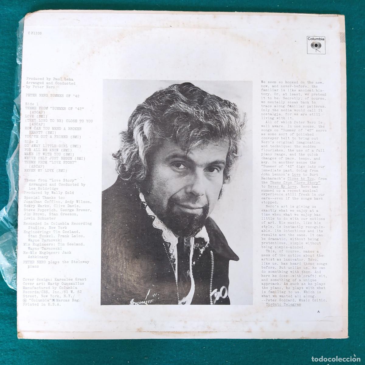 Discos de vinilo: Peter Nero &ndash; Summer Of 42 - Foto 2